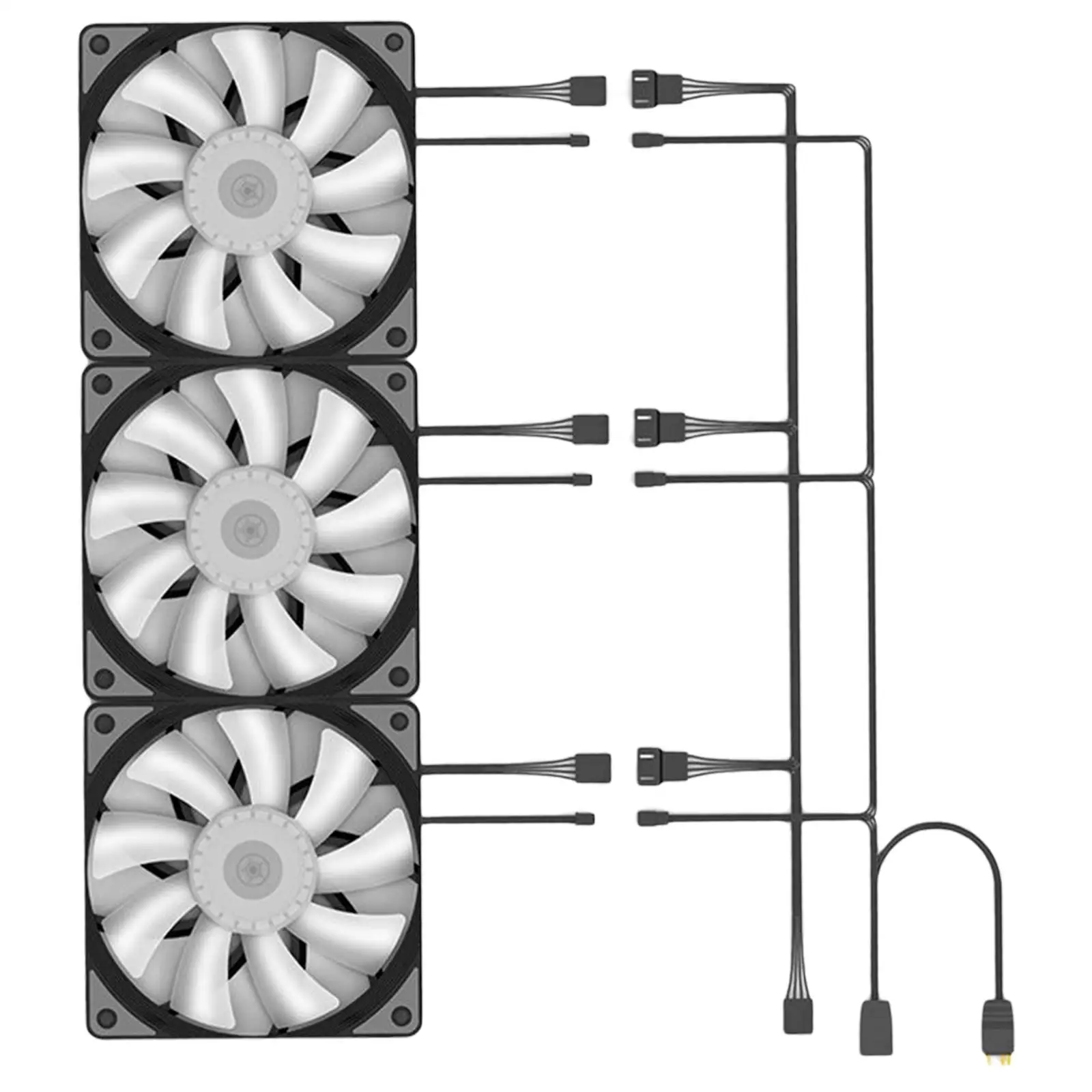 Computer Case Fans 120mm Cooling Fan High Performance 4Pin PWM Ventilador for PC Case