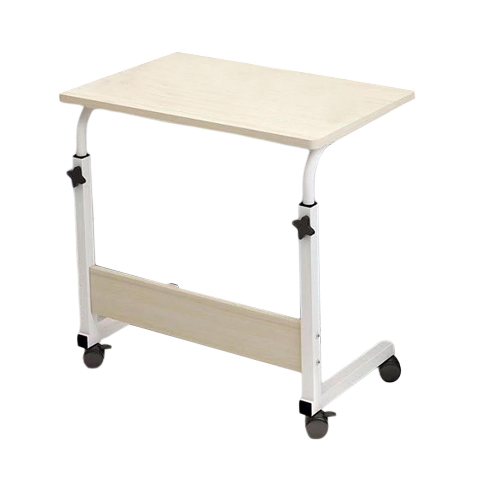 Portable Standing Desk Laptop Desk Small Computer Desk Table Work Desk with Wheels for Living Room Bedside Office Home