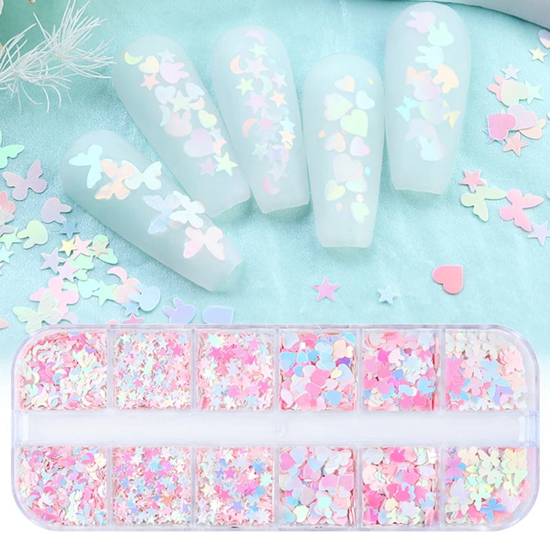 Best of Mermaid Star Moon Butterfly Glitter Kit Nail Sequins Decorations Dreamy Rabbit 3D Flakes Nails Art Accessories Manicure Material Reviews & Tips