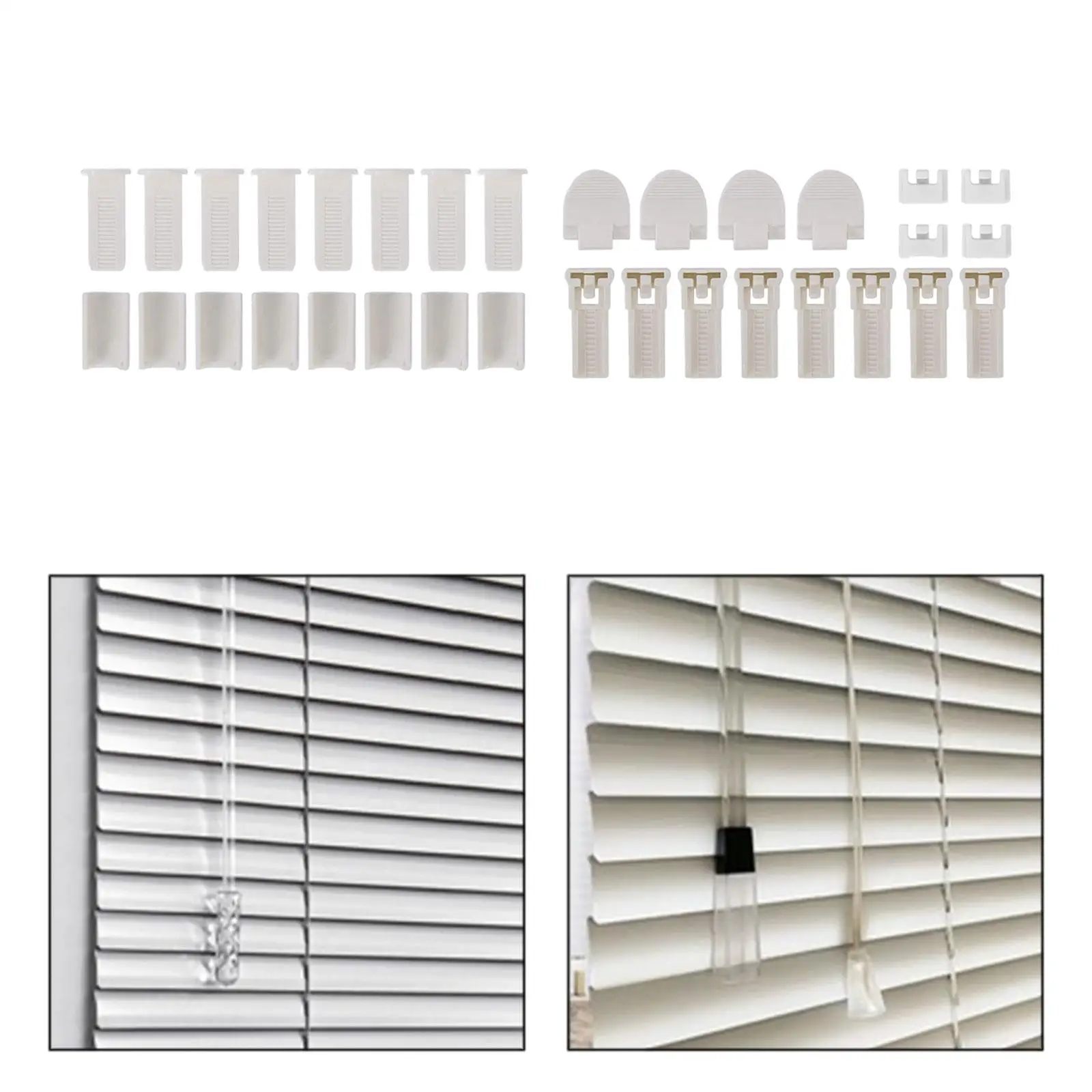 32 Pieces Vertical Blind Repair Set Curtain Apartment Durable Repair Supplies Self Adhesive Window Window Blinds Replacement