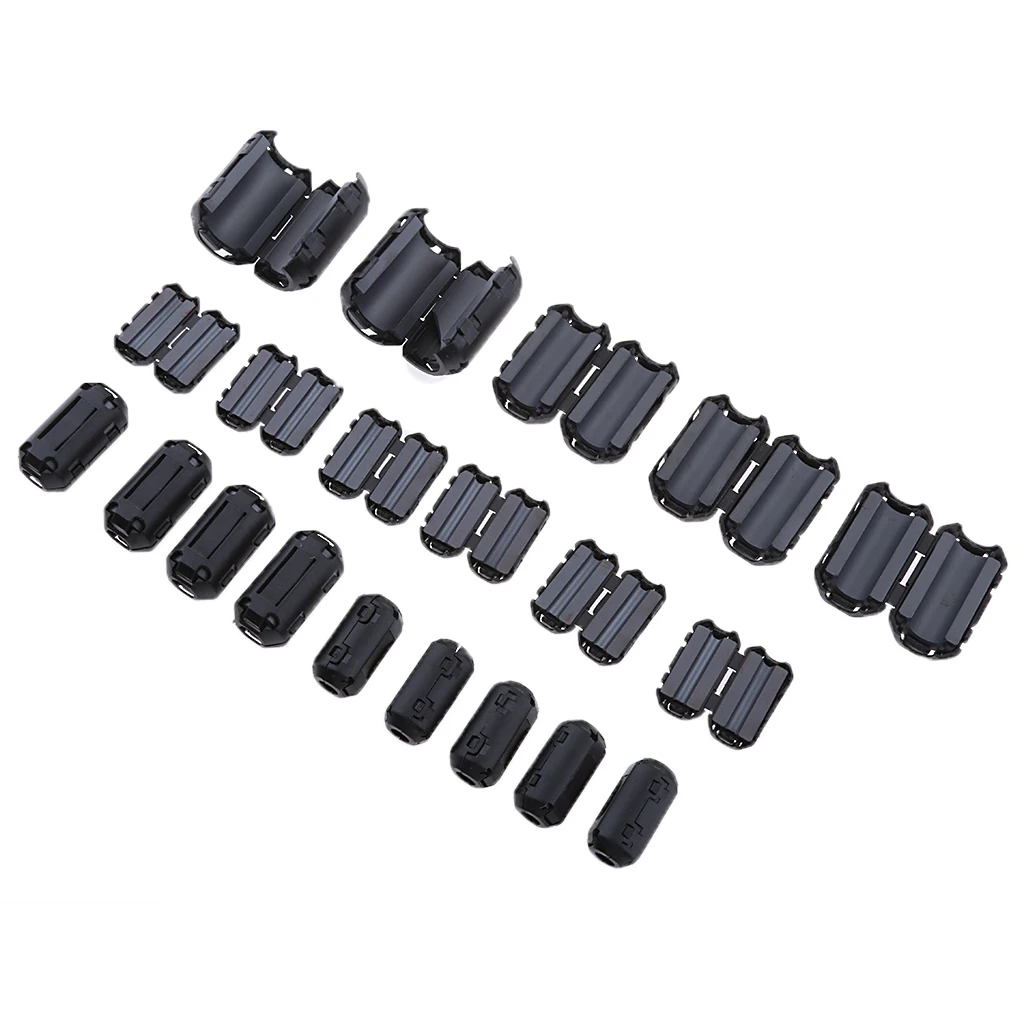 20x Noise Suppressor RFI EMI Cable Clip for 3mm/ 5mm/ 7mm/ 9mm/ 13mm Cables