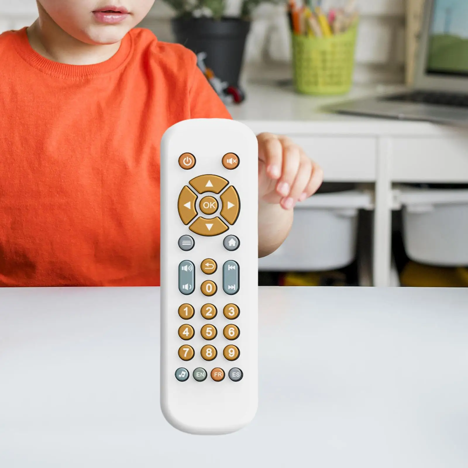 Music TV Remote Controller with Music and Light Musical Baby Toy Sensory Toys Remote Kid Infant Baby Toys for 1 2 3 Year Old