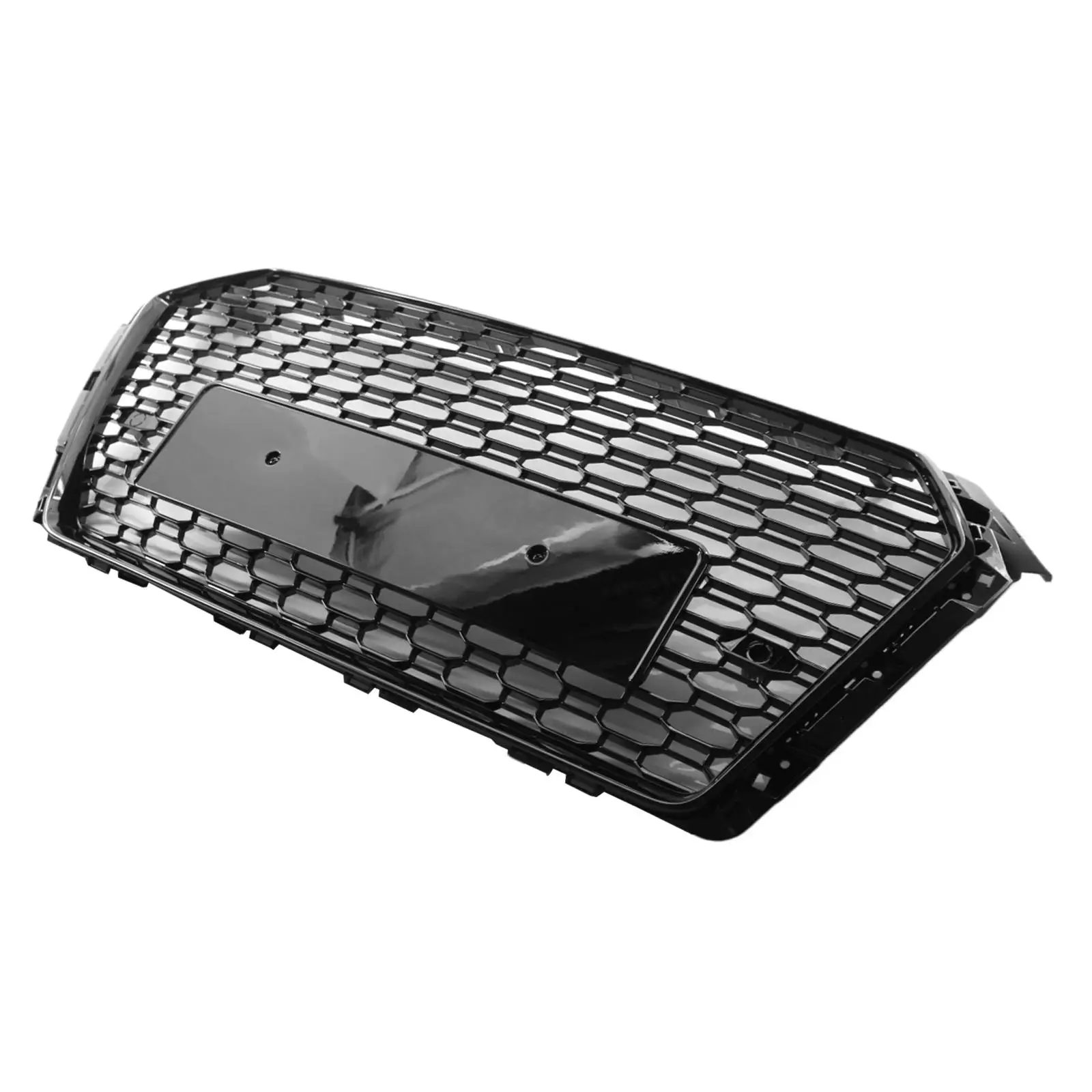 Front Honeycomb Grille Modified Light Fit for Audi A4 S4 B9 2017-2019 Black