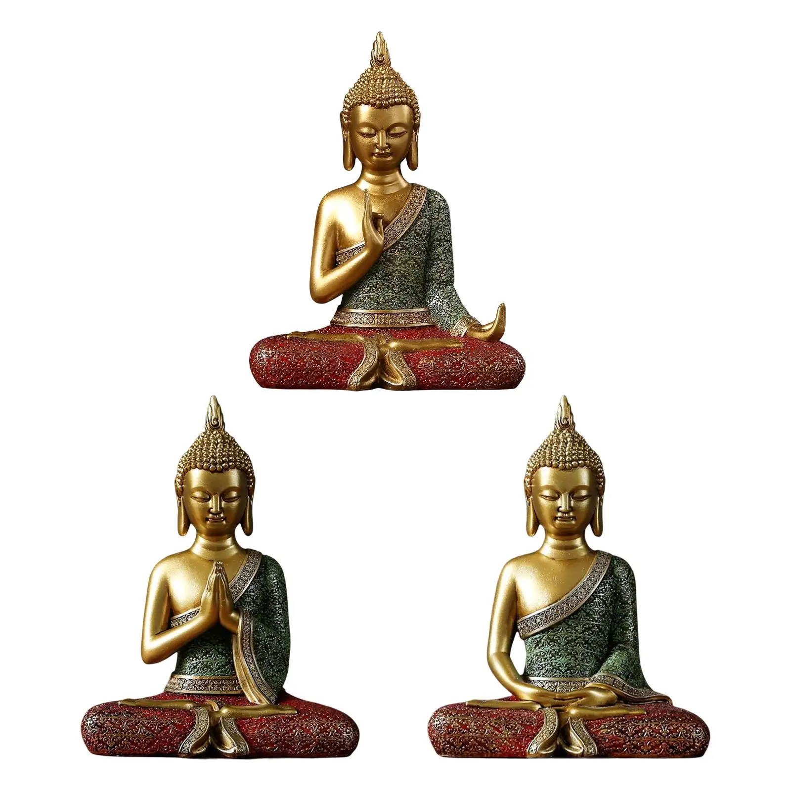 Buddha Statue Religious Sculpture Fengshui Decor for Home Office Decor Gift