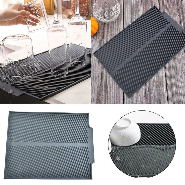 Multi-size Folding Silicone Draining Board Mats Flume Drainer Dish Drying  Mat Anti-Skid Heat Insulation for Kitchen Universal - AliExpress