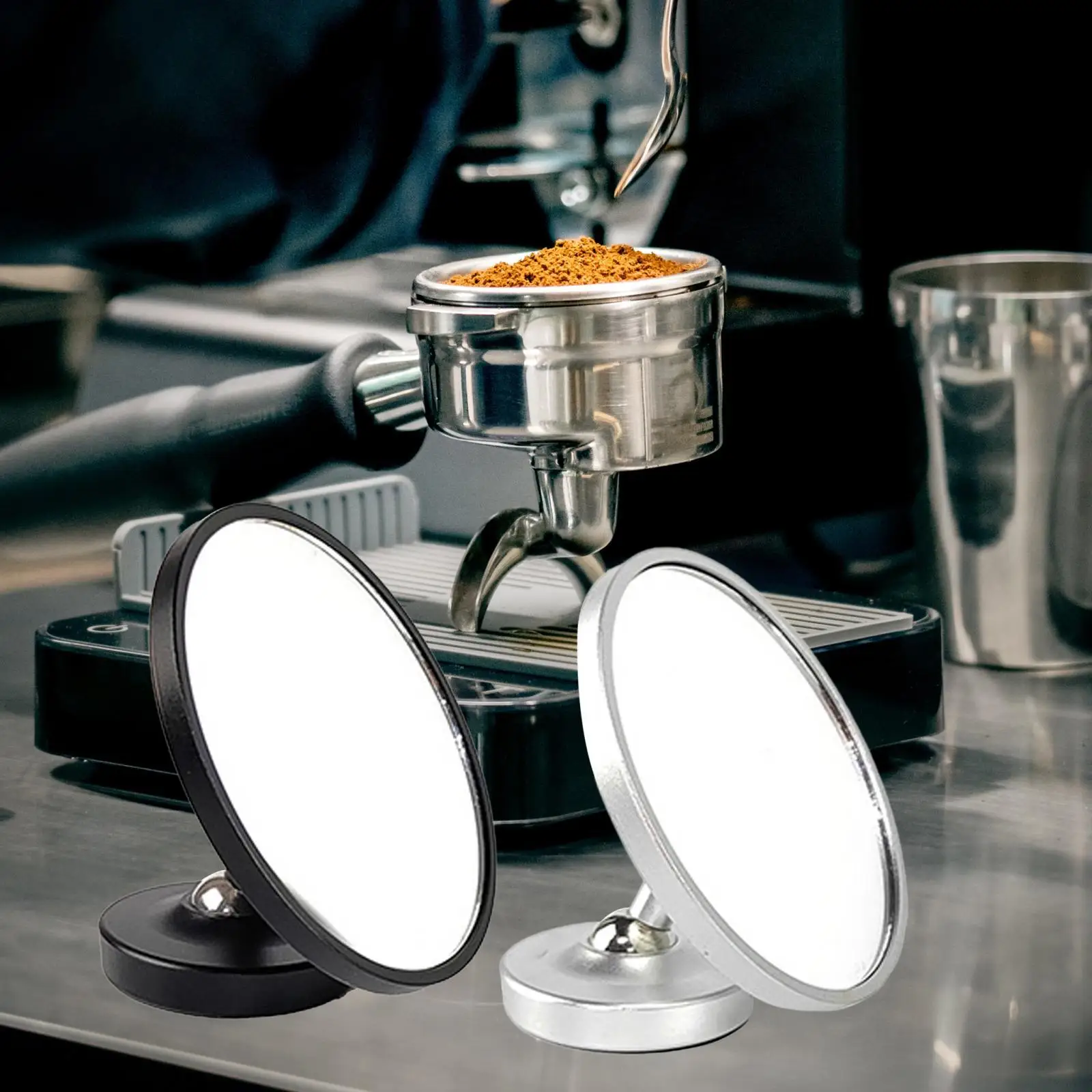Coffee Flow Rate Observation Reflective Mirror Espresso Lens Mirror for Bottomless Portafilter for Restaurant Kitchen Bar Home