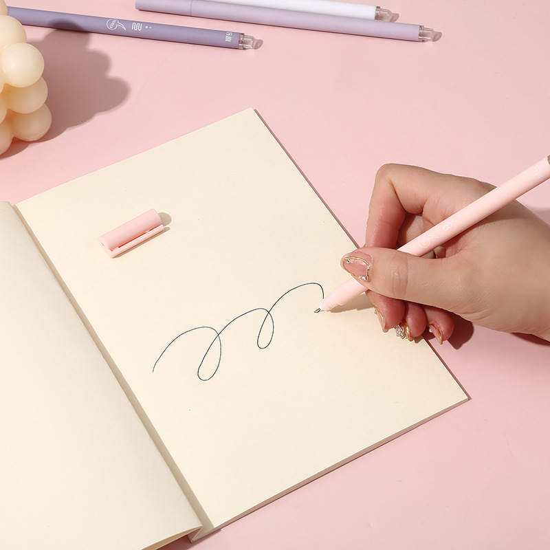 6 teile/satz kreative süße Morandi einfache kleine frische Gel Stift Kawaii schnell trocknende Kappe neutrale Stift Journal liefert Briefpapier – Detail 6