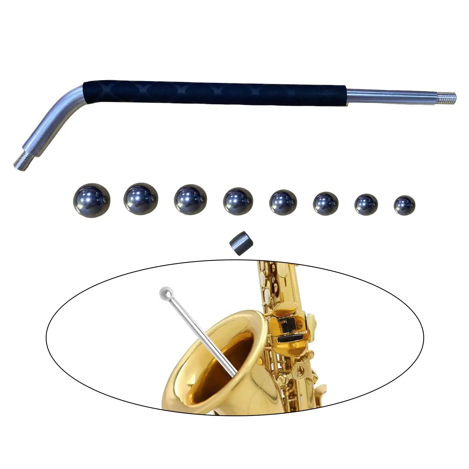 Saxophone Repair Tool Orchestral Instrument Accessories Metal Ball Sax Maintenance Tools for Alto Sax Wind Instrument