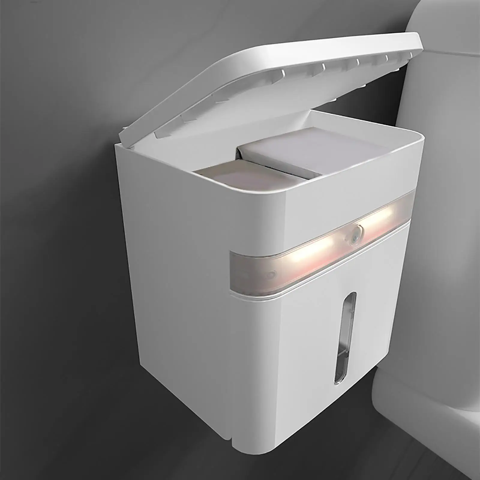 Plastic Bathroom Wall Mount Toilet Paper Roll Holder Waterproof Tissue Box