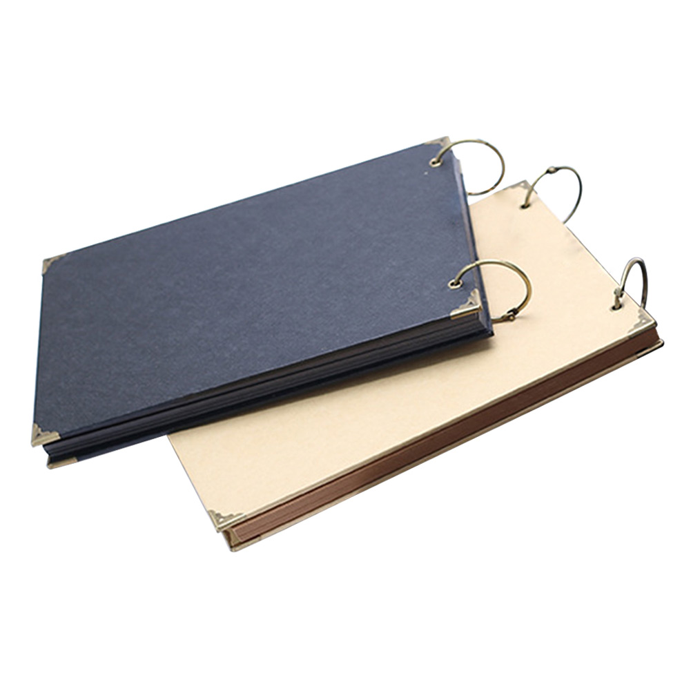 ALBUM PHOTO,CowhideAlbum Photo en papier vierge de 30 Pages fait à la