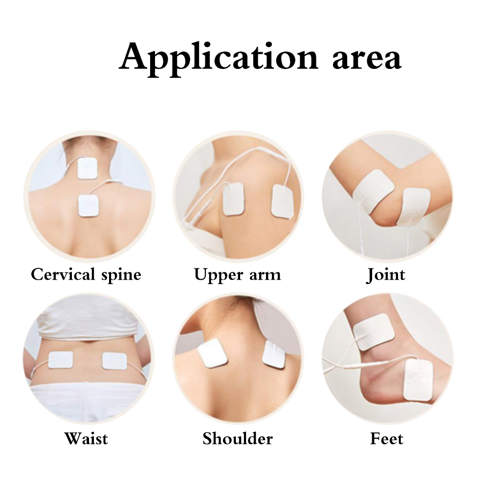 50/100Pcs TENS Pads EMS Electrode Patch Nerve Muscle Stimulator Silicone Gel Tens Electrodes Digital Acupuncture Pad Accessories