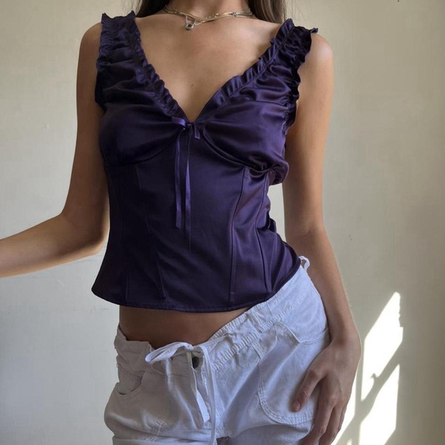 Purple satin tank orders