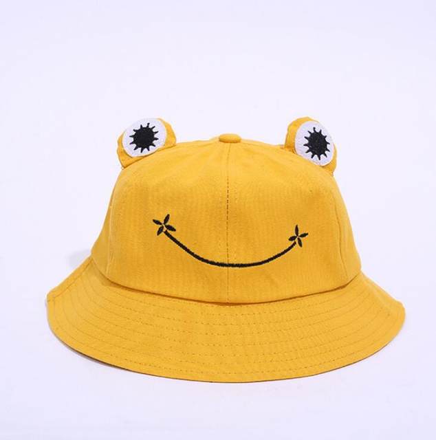 Dropship Children's Korean-Style Cute Frog Fisherman Hat Cotton Embroidered  Sun Hat Warm Ear Protection Basin Hat to Sell Online at a Lower Price