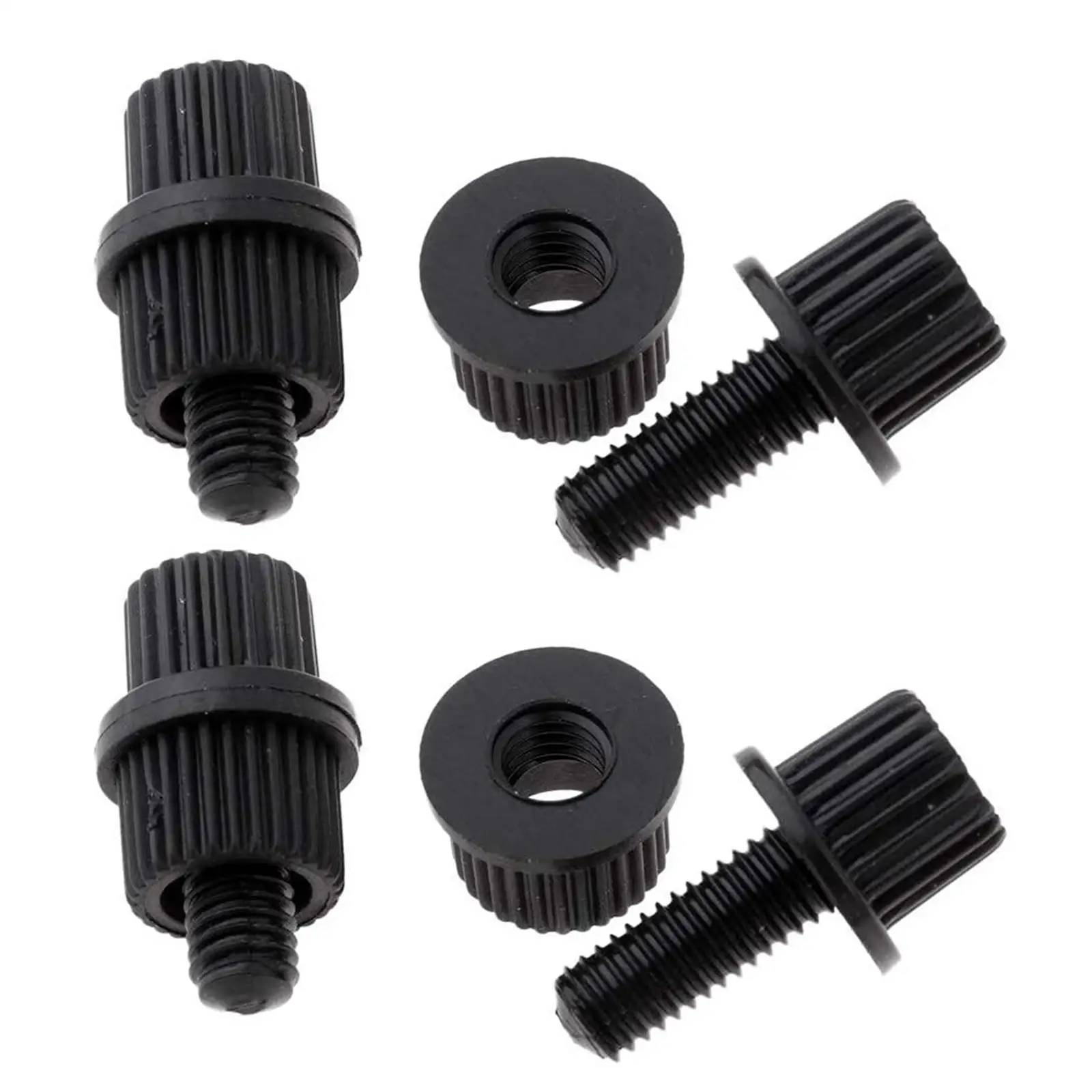 Pack of 4 Motorcycle License Plate Screws Kit Anti Rust Black Fastenings Screws Fit for Yacht License Plate Motorbikes Supplies