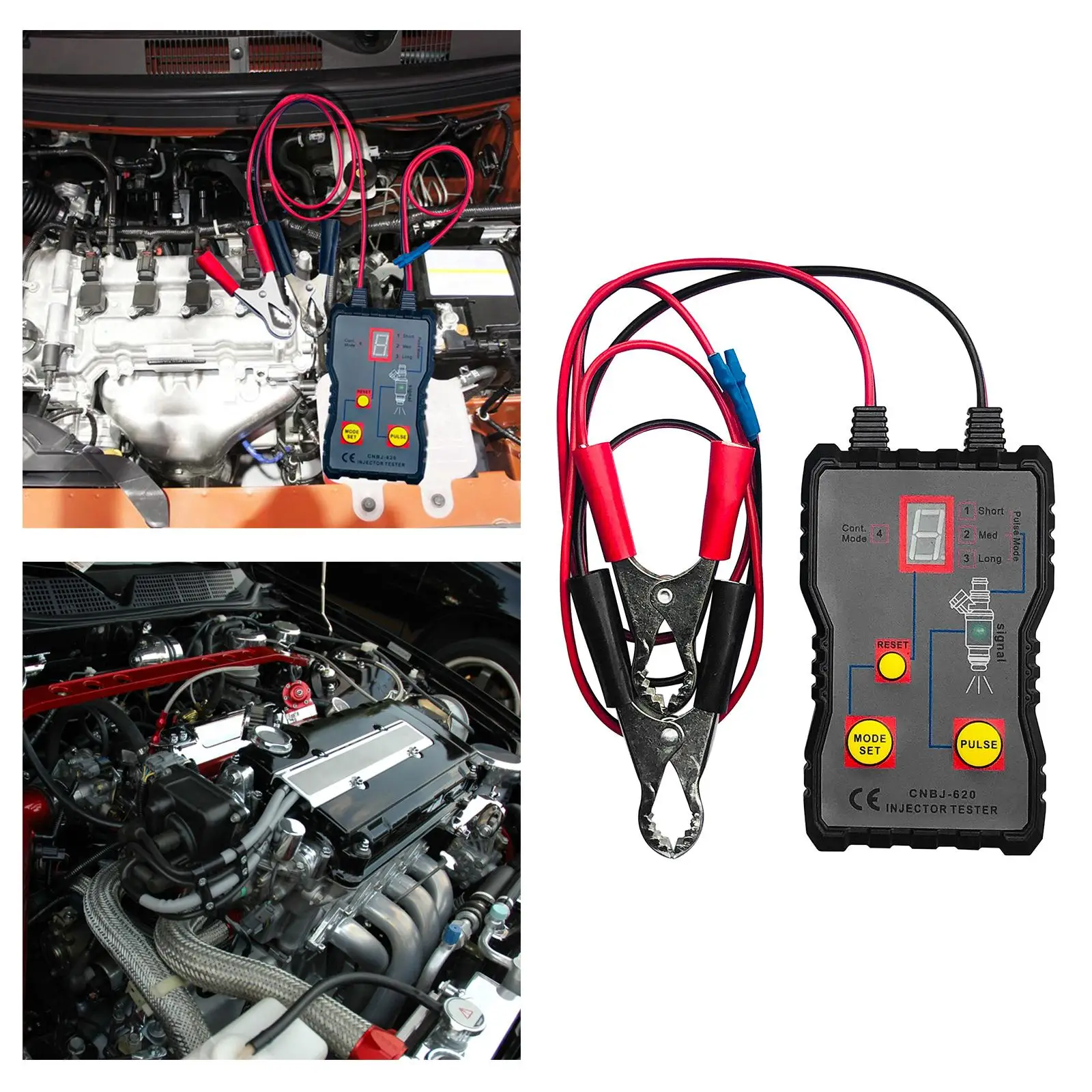 12V 4 Pulse Modes, Handheld Car Vehicle Fuel Pressure System Diagnostic Scan