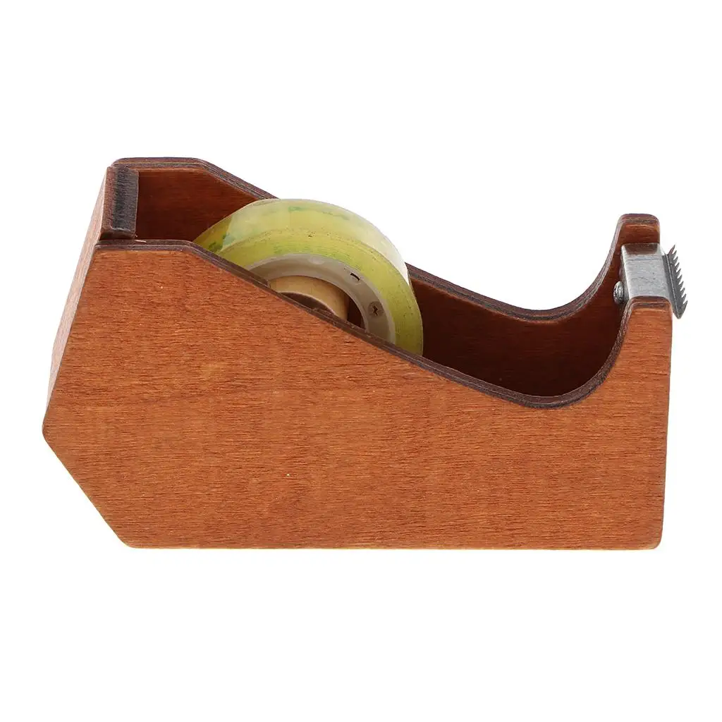 Wooden Design Washi Tape Dispenser -Office Adhesive Tape  ?Dentate Tape Cutter for  Handcrafts
