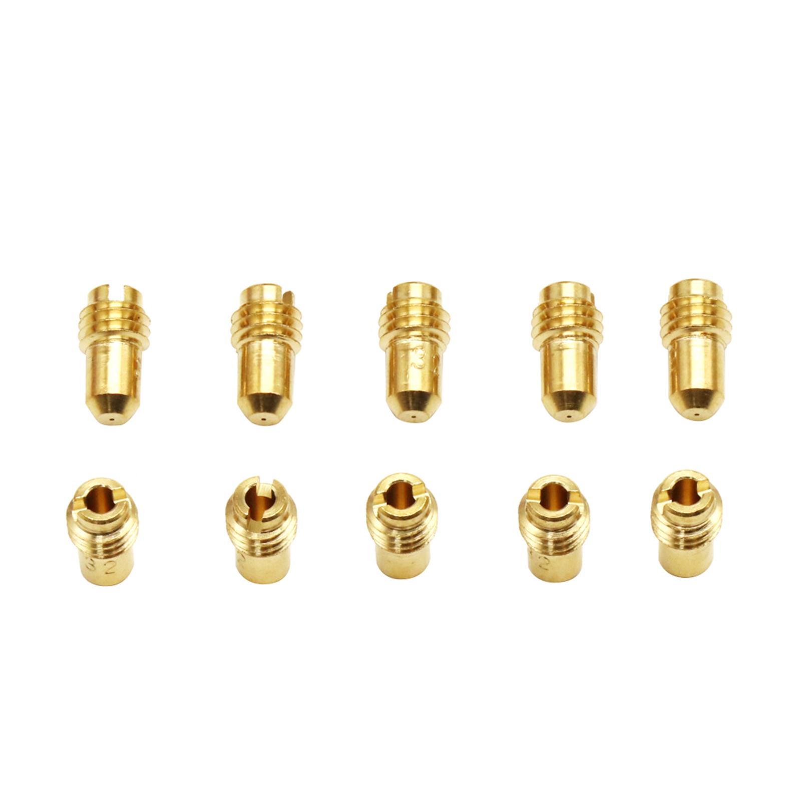 10 Pieces Slow Pilot Idle Jet High Strength Carburetor Main Jet for Dellorto Phbg Durable Easily to Install Attachment