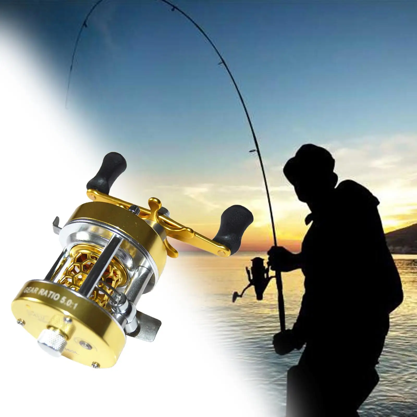 Baitcasting Fishing  saltwater and freshwater Fishing  Aluminum Spool