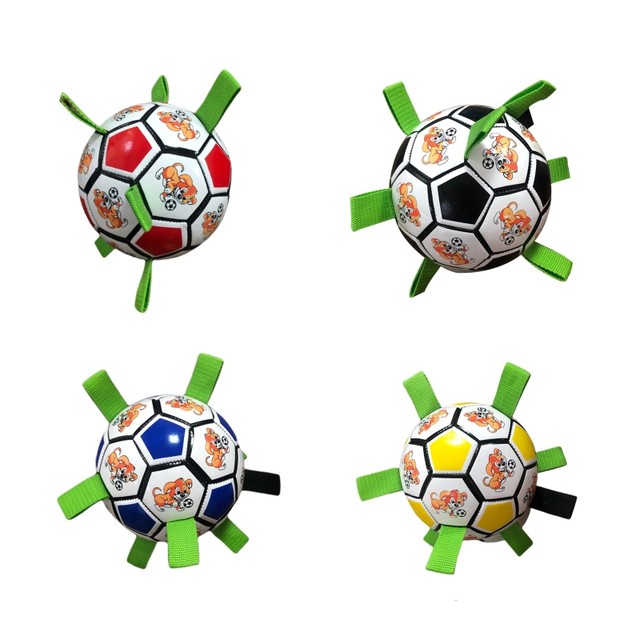 Soccer Ball for Dogs - 6 INCH Herding Balls for Dogs with Bells - Medium