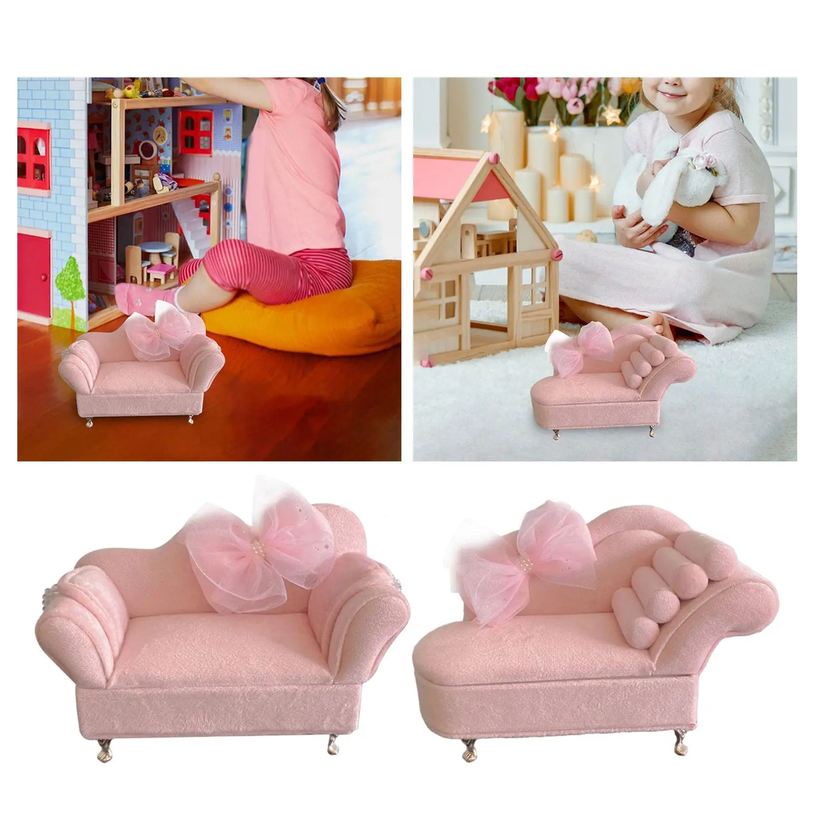 1/12 Sofa,6in Doll Figures Accessory, Bedroom Room Ornaments, Miniature Jewelry Storage Case