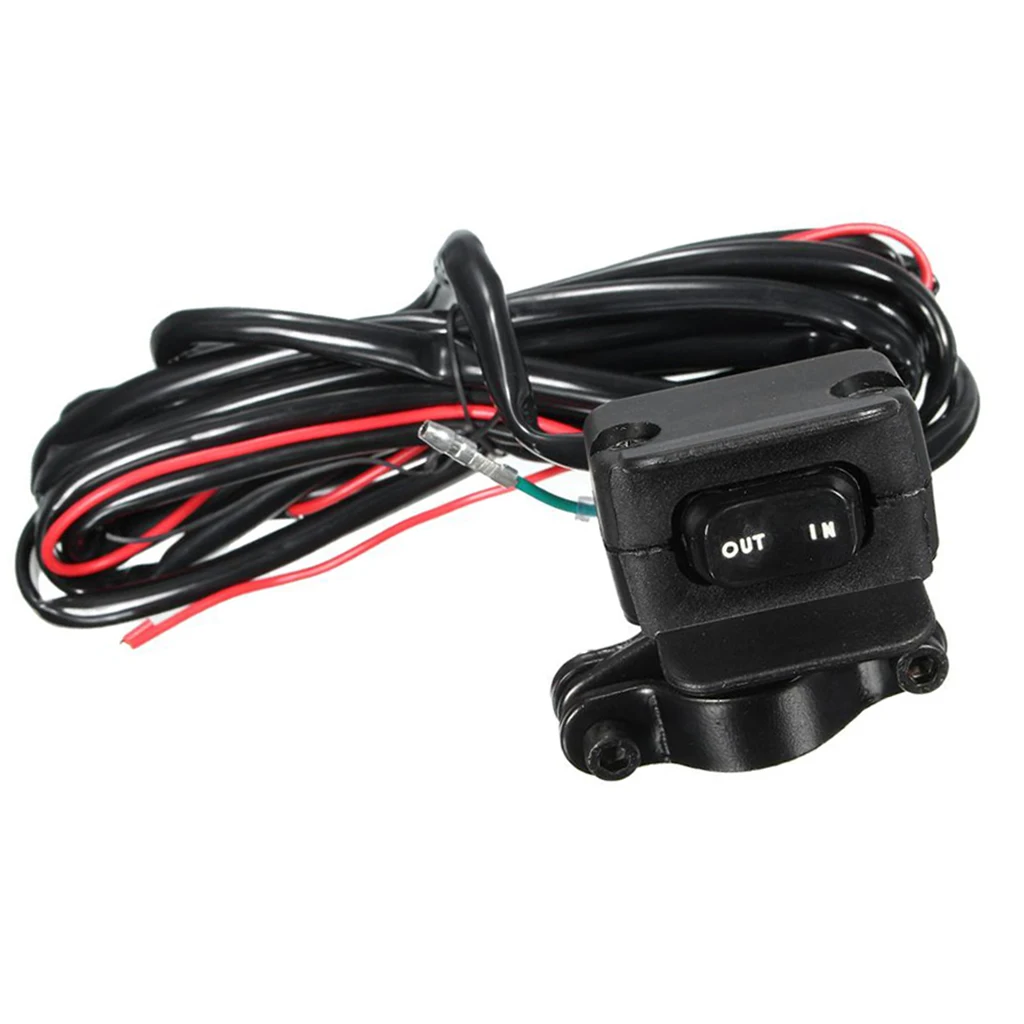 Universal Winch Mini Rocker Switch Handlebar Control Line for Motorcycle