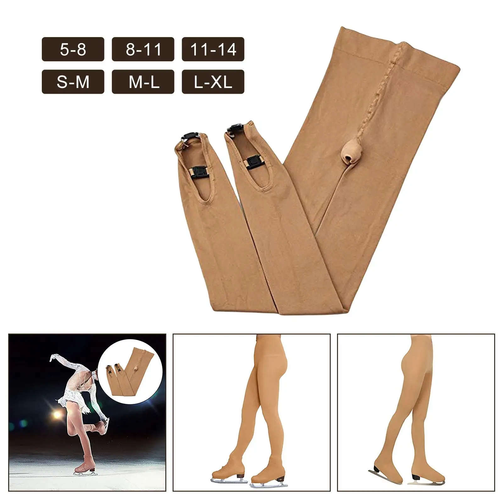 Figure Skating Over The Boot Tights Leggings Thickening for Women Girls Gymnastics