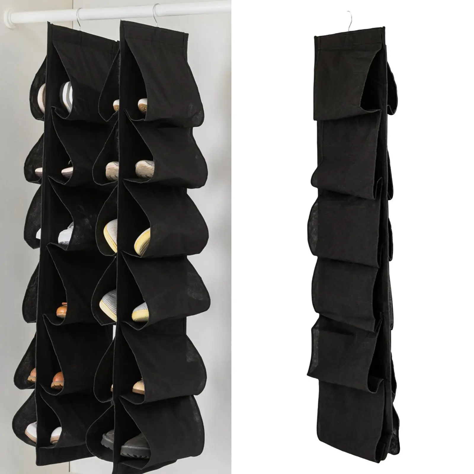 Hanging Shoes Rack Over Closet Shoes Storage Hanging Bag, Door Shoes Rack for Home