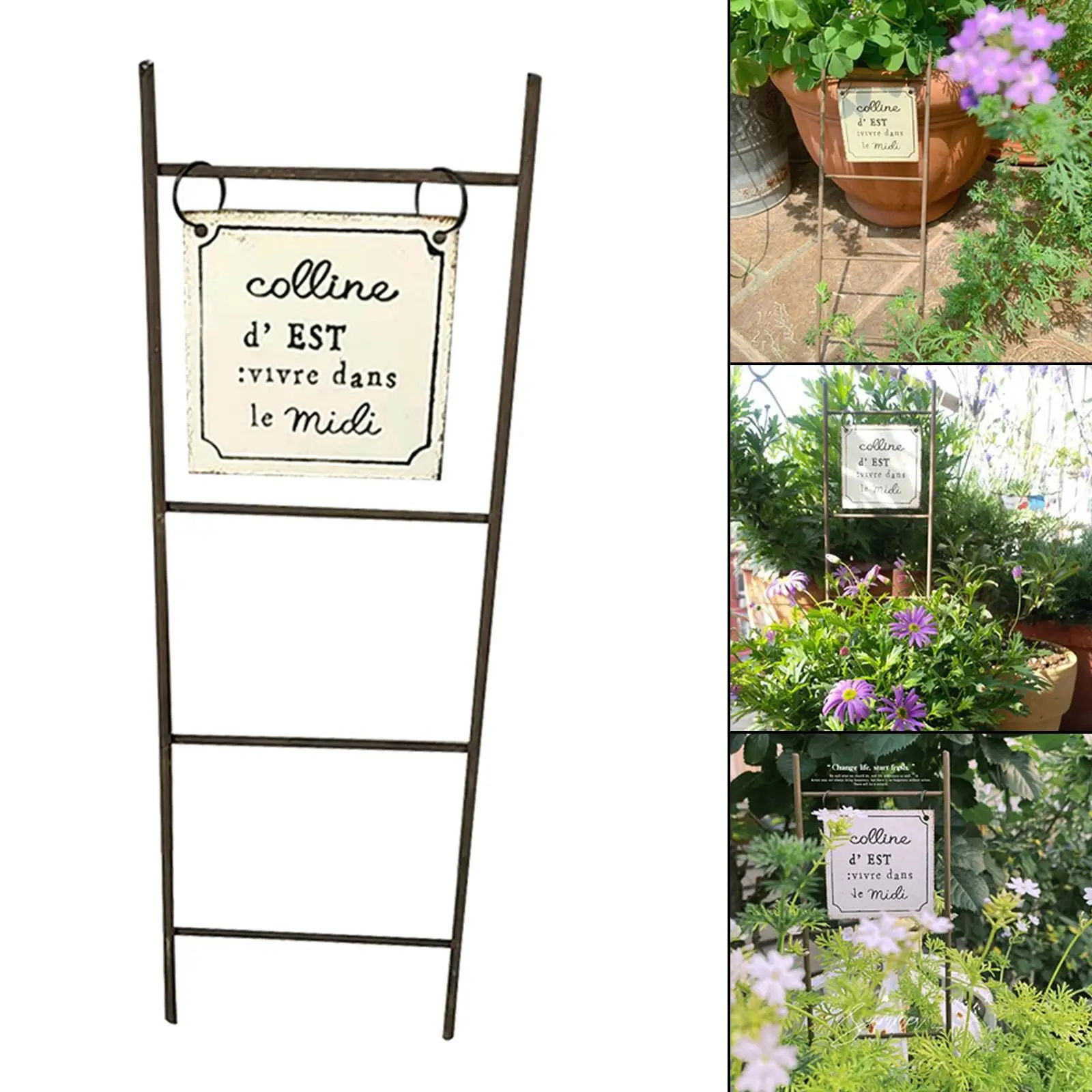 Plant Trellis Ladder Decoration Plant Climbing Frame Flower Supports Table Decor Plant Support Stakes for Patio Farmhouse Home