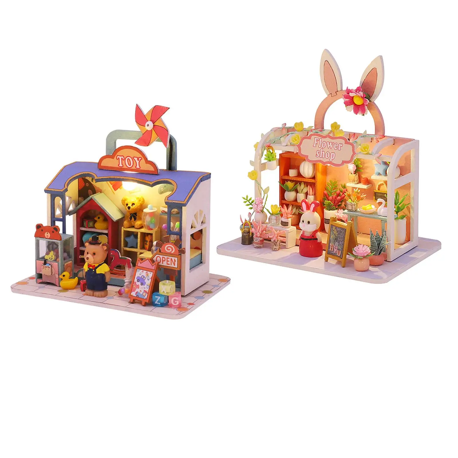 Creative DIY Miniature Dollhouse Toy for Girls Mini House Decor Accessory
