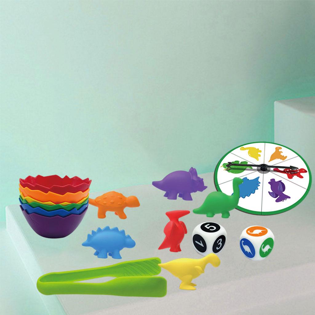 72PCS/Set Counting Little Dinosaur Toys Topic Cards Math Learning Tool Montessori Animal Educational Toys Cognitive Puzzle Toy