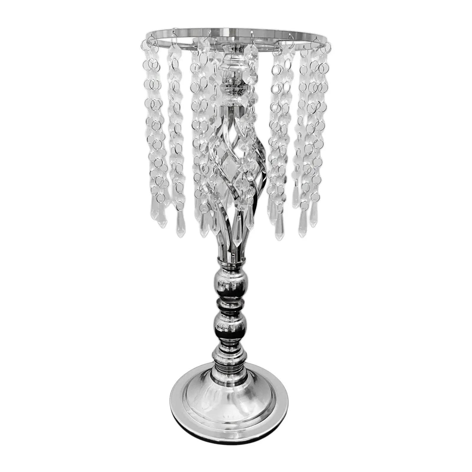 Crystal Tassel Candle Holder Centerpiece for Wedding Restaurant