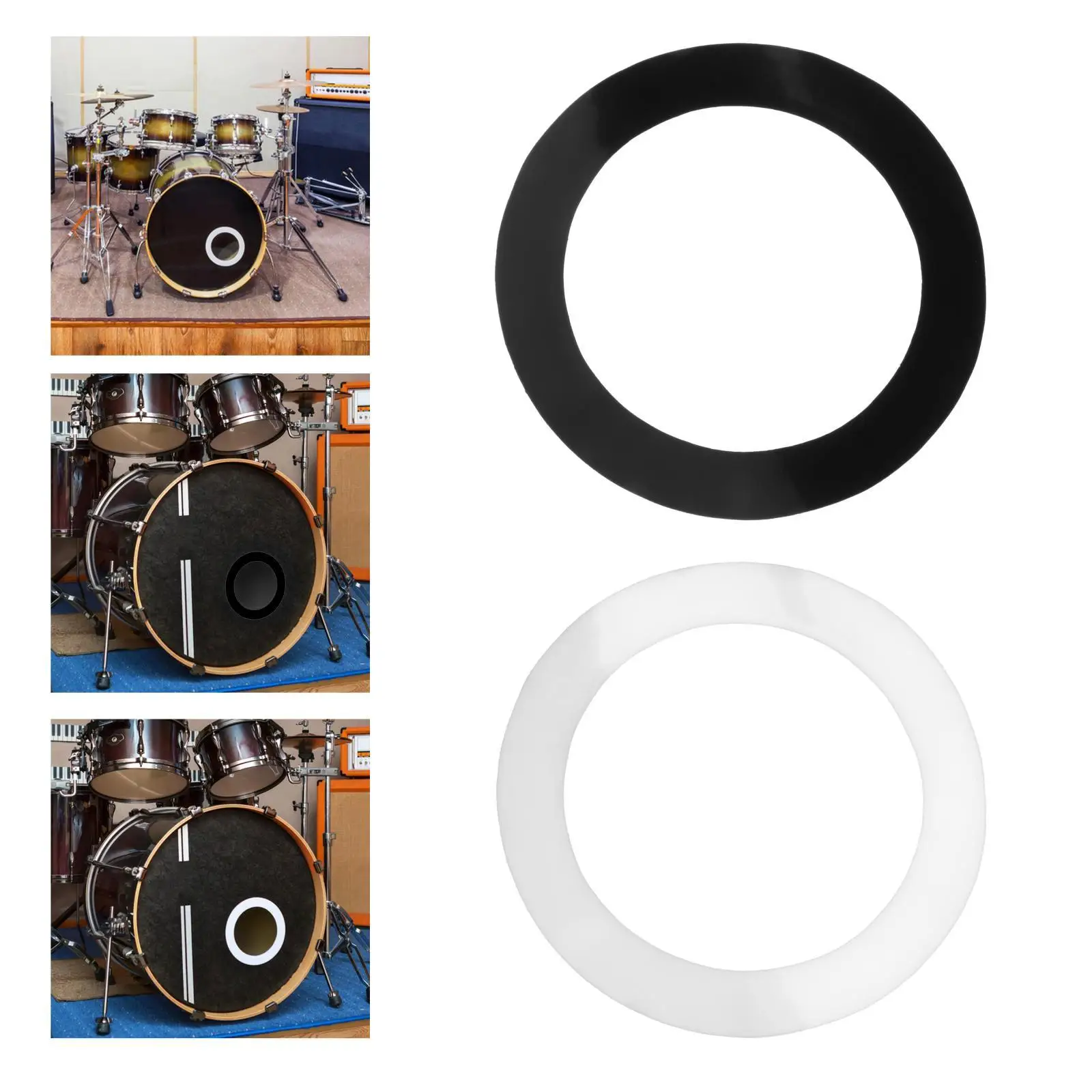 1Pcs Port Hole Protector Pads Easy to Use Replacment Parts Drum Bottom Improve Sound Quality Soft Bass Hole Protector