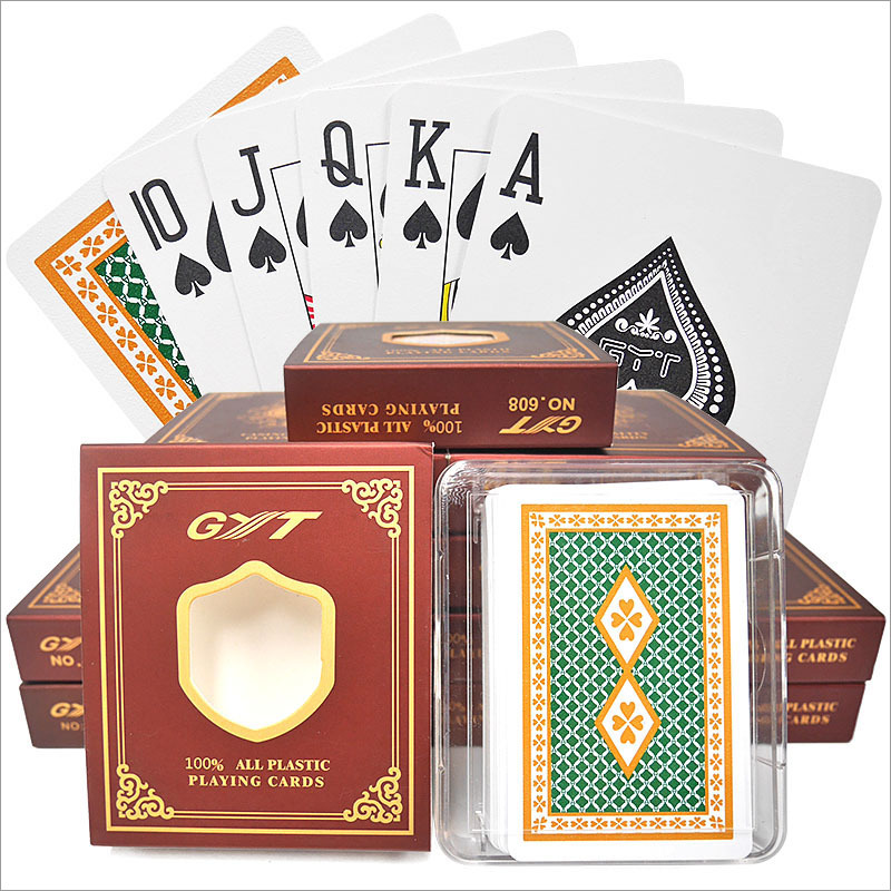 Description Picture 4 of item1 PCS Playing Cards Two Sided Scrub Casino Plastic Playing Cards Waterproof Poker Club Board Games 58*88mm Magic Tricks Tool