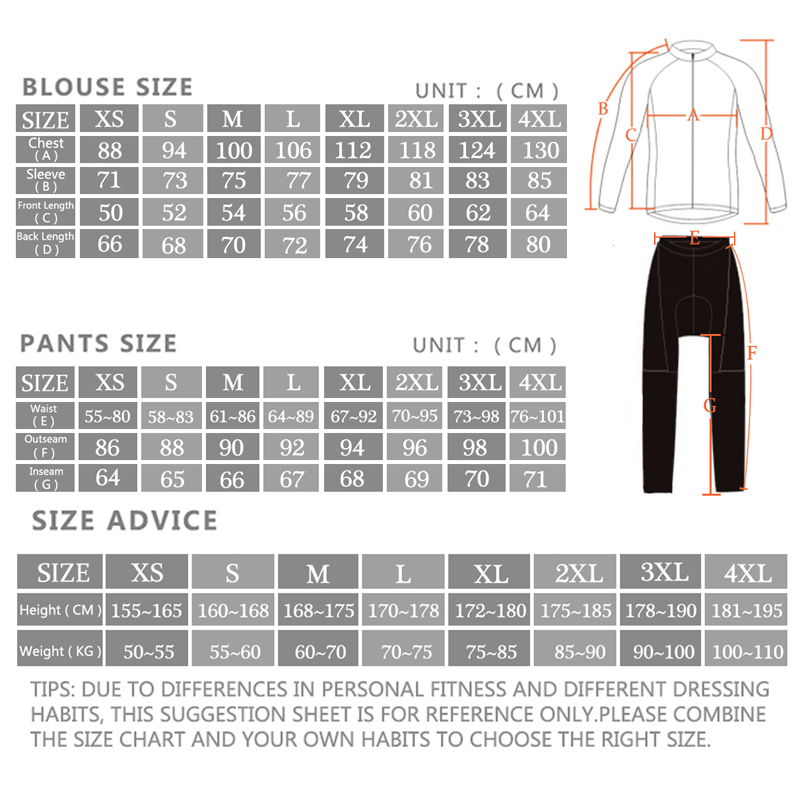 spring Mountain Bike Jersey long sleeve short sleeve 9D Gel Cycling Pants Suit Men zipper Cycling Jersey set