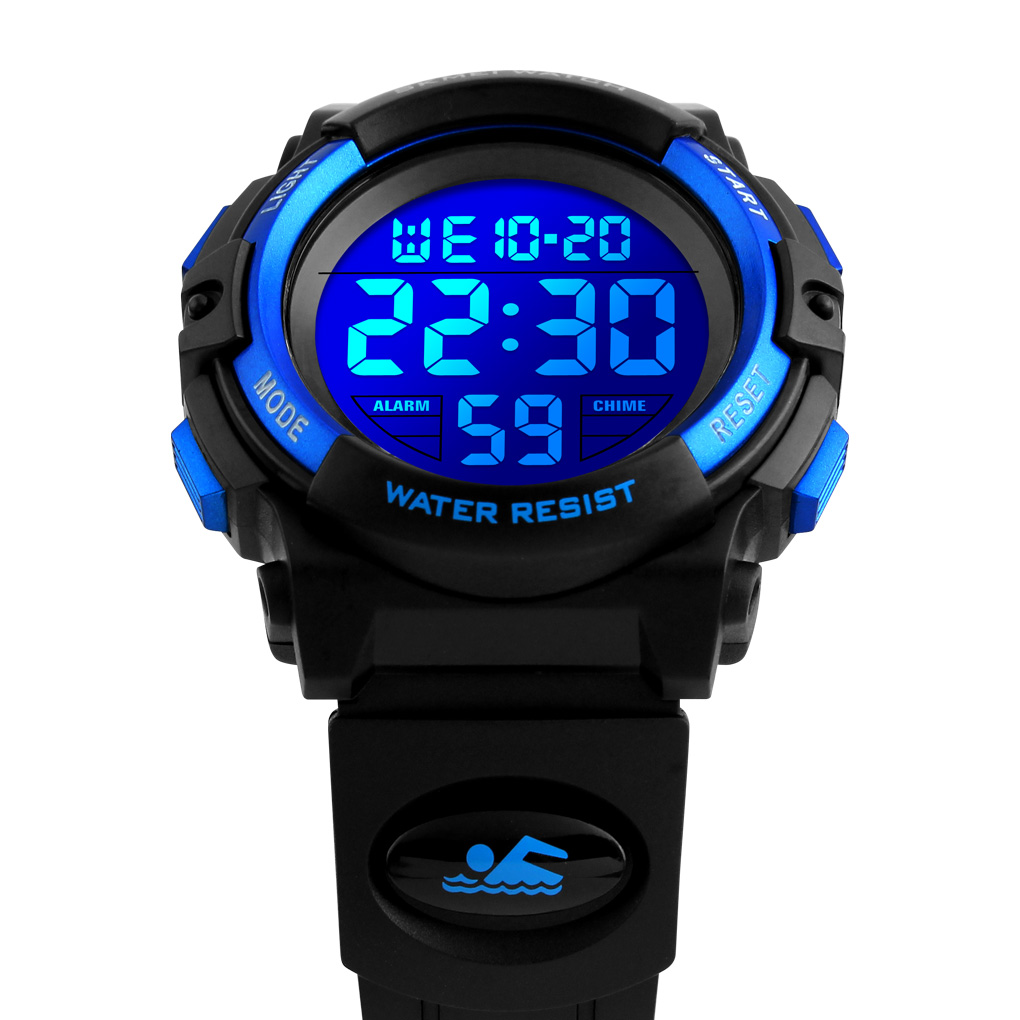 Skmei LED Light Display Digital Children's Watches For Boys Girls Watch Alarm Clock 5Bar Waterproof Kids Wristwatches 1266