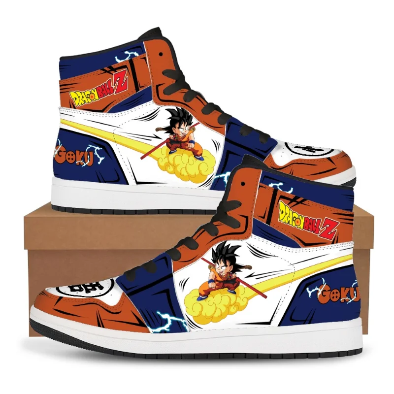 Dragon Ball Anime Shoes Men Dropshipping Gouku Cartoon Cosplay Sneakers Super Saiyan Man High Top Vulcanized Running Shoes Gift