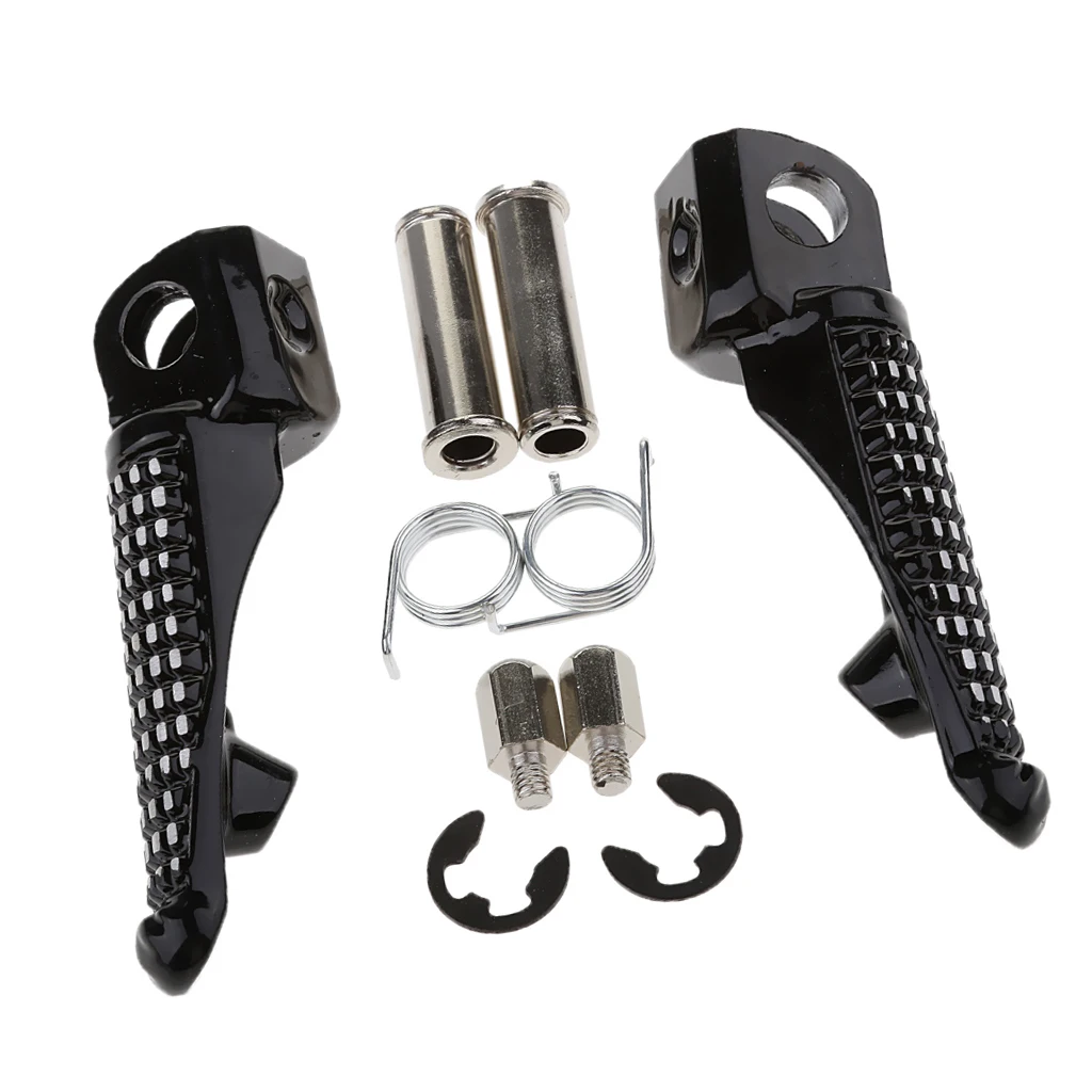 Pair Front Foot Pegs Pedals for Kawasaki ZX-6R/10R/9R//Z1000/Z750