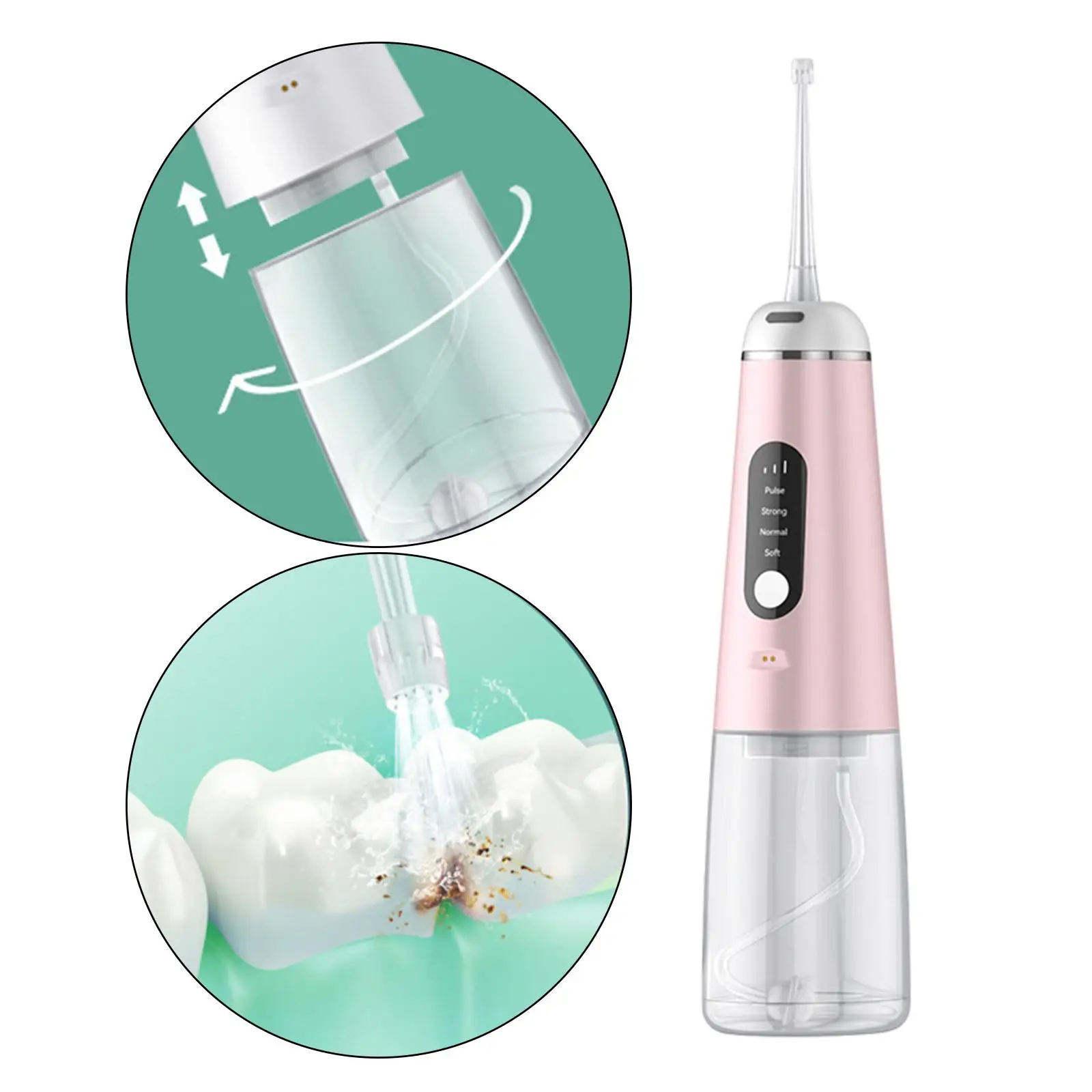 Rechargeable Oral Irrigator Floss with Jet Tips Water Braces for Home Aldult