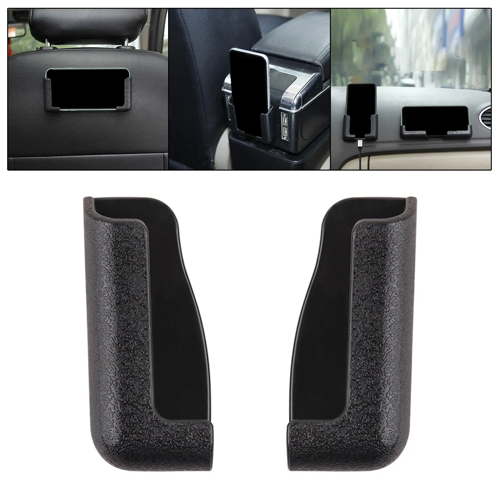 Universal Set of 2Pcs Car Mobile Phone Bracket Dashboard Mount with Double Sided Tape, Strong Stickiness Soft Material Non Slip