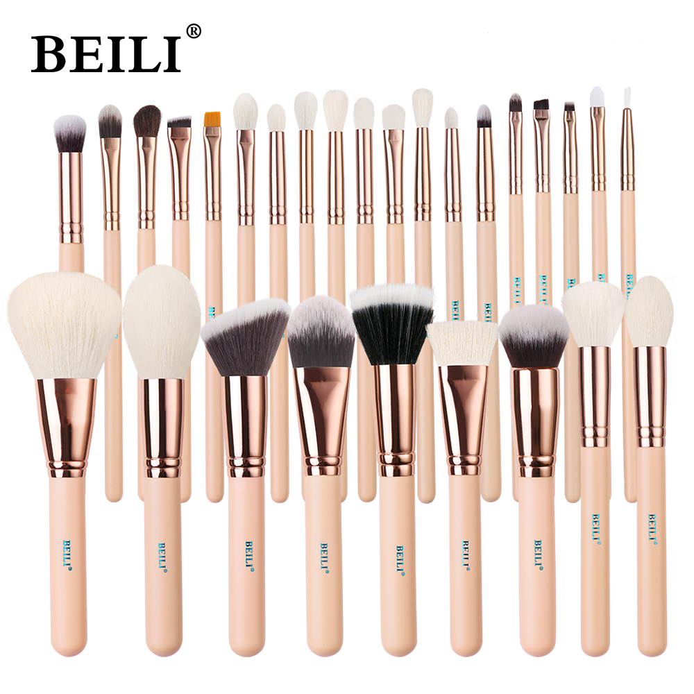 Best of BEILI Pink Makeup Brushes High Quality Powder Foundation Blush Eyeshadow Make Up Brush Set Natural Hair косметика Reviews & Tips