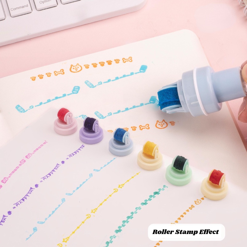 Kreative Multifunktion 4 in 1 bläst Blase Stift rolle mit Siegel magischen Stift Hand Konto Stift Student Weihnachts geschenk Briefpapier – Detail 3