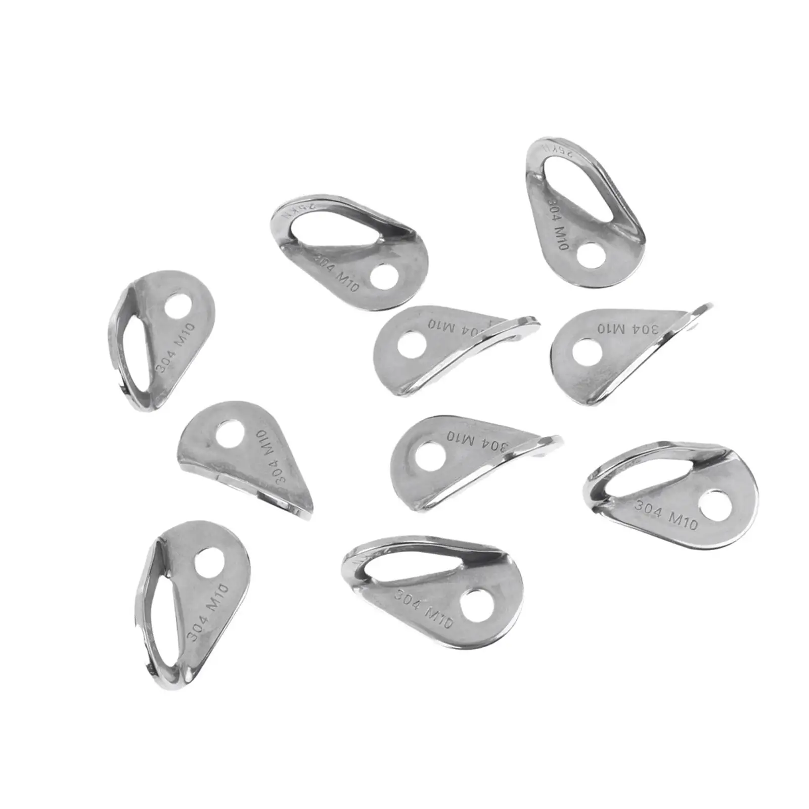 10Pcs Rock Climbing Anchor Bolt Hanger 304 Stainless Steel Anchor Plate for Engineering Outdoor Sports Belay Rappelling Travel