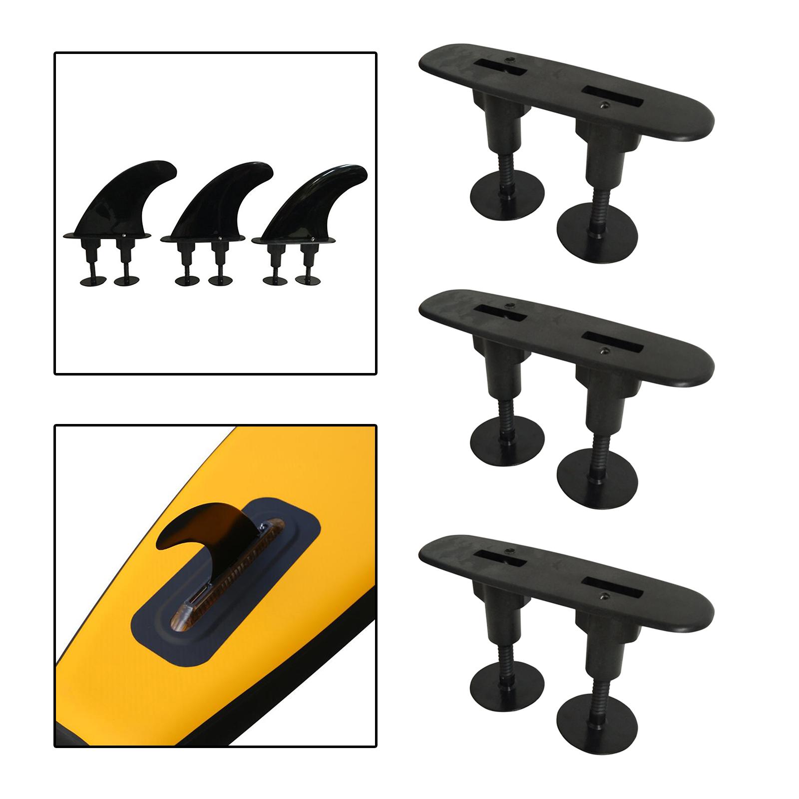 3Pcs Surfboard Fins Plugs Parts Fin Plug Surf Plug Surf Board Fins Box for Paddleboard Longboard Outdoor Water Sports