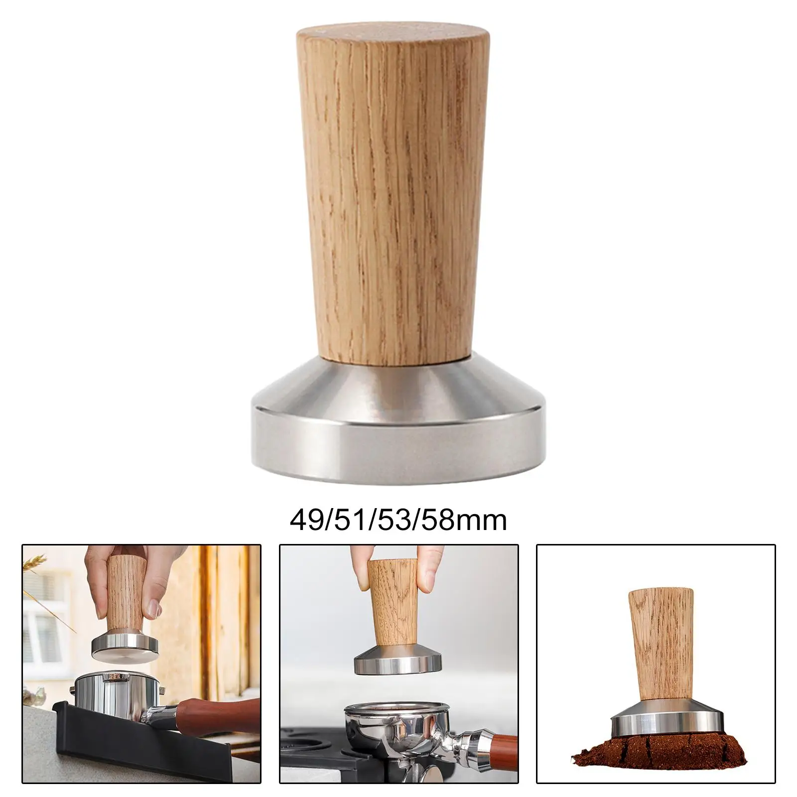 Stainless Steel Espresso Tamper Portable for Camping Hotel Restaurants