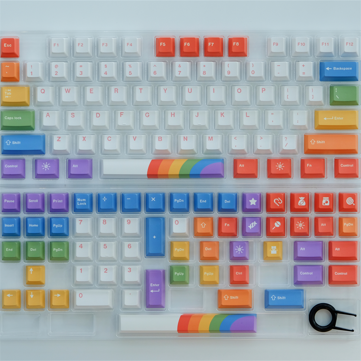 Sublimação Dye, Keycap Teclado Mecânico para Interruptor MX, 1 Conjunto