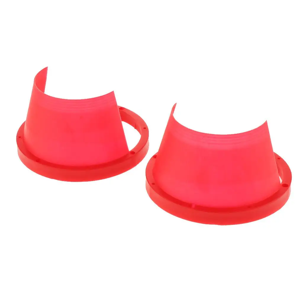 2pcs 6.5in Car Speaker Waterproof Cover Plastic Protective Horn Spacer Audio