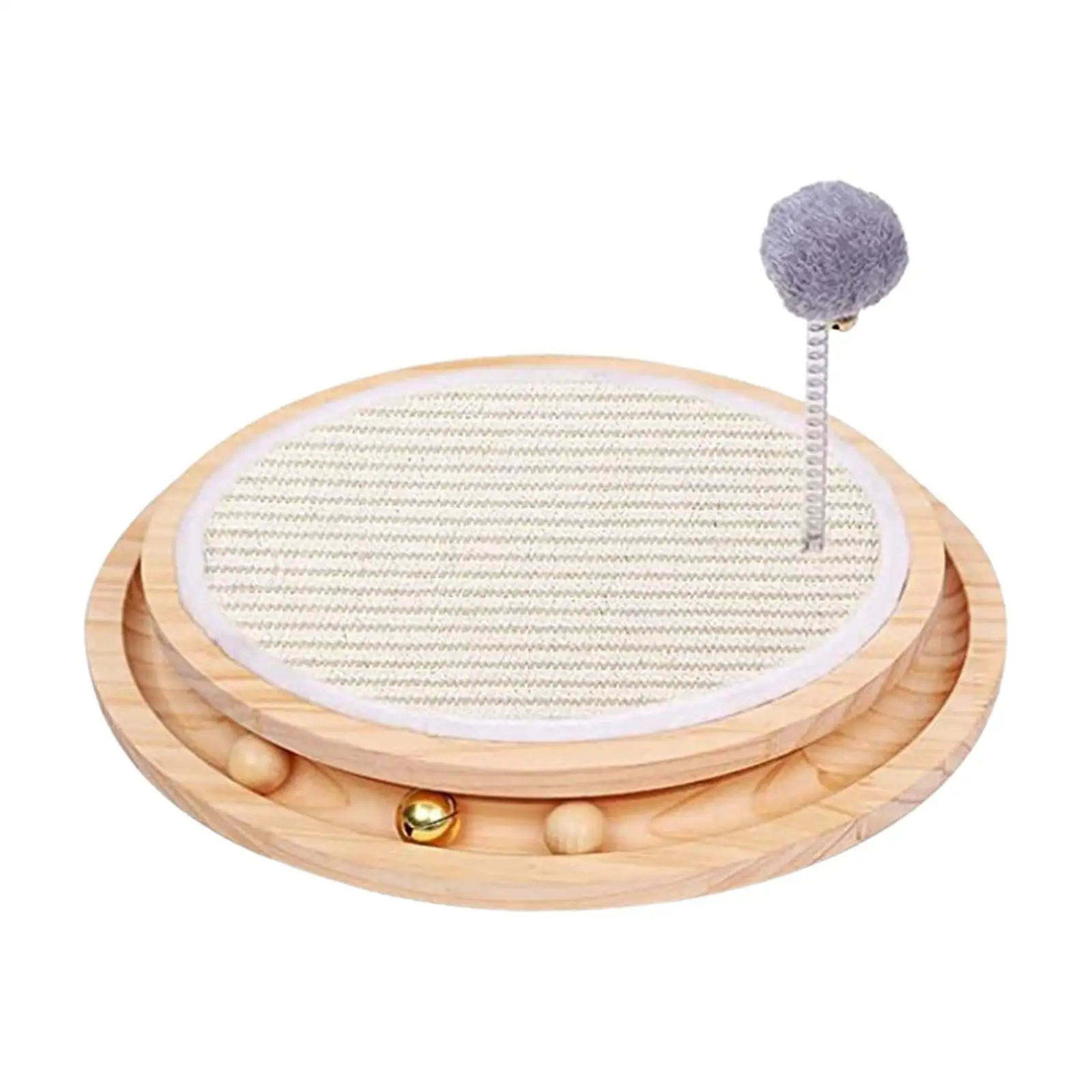 Scratching Lounge Bed Ball Track Toys Kitten House Cat Scratcher Board Round