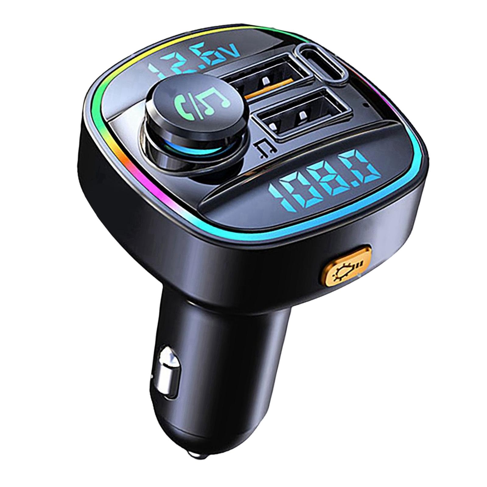 FM Bluetooth 5.0 Dual USB Charging Handsfree for Black