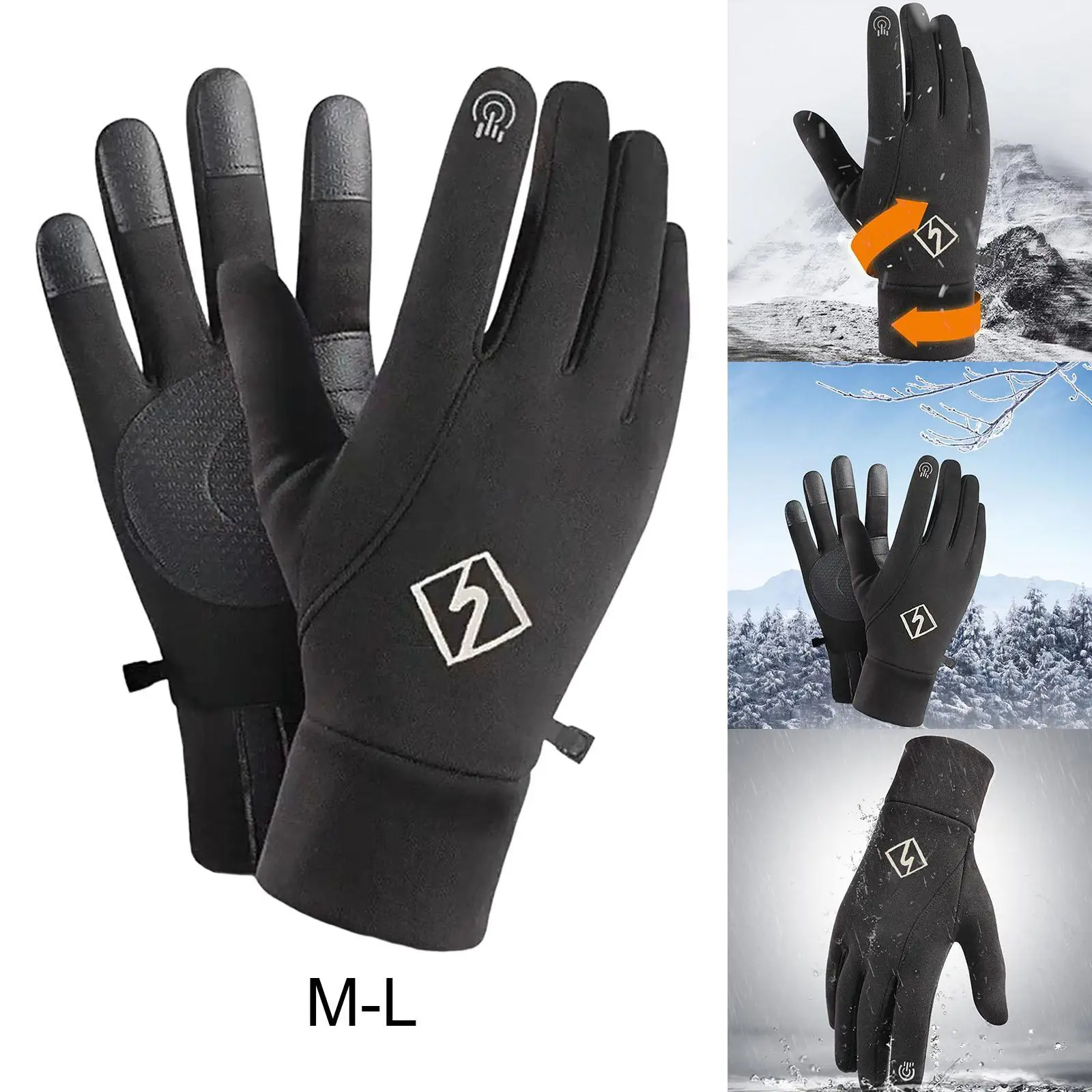 Winter Gloves Touchscreen Windproof Waterproof for Cycling Driving Biking