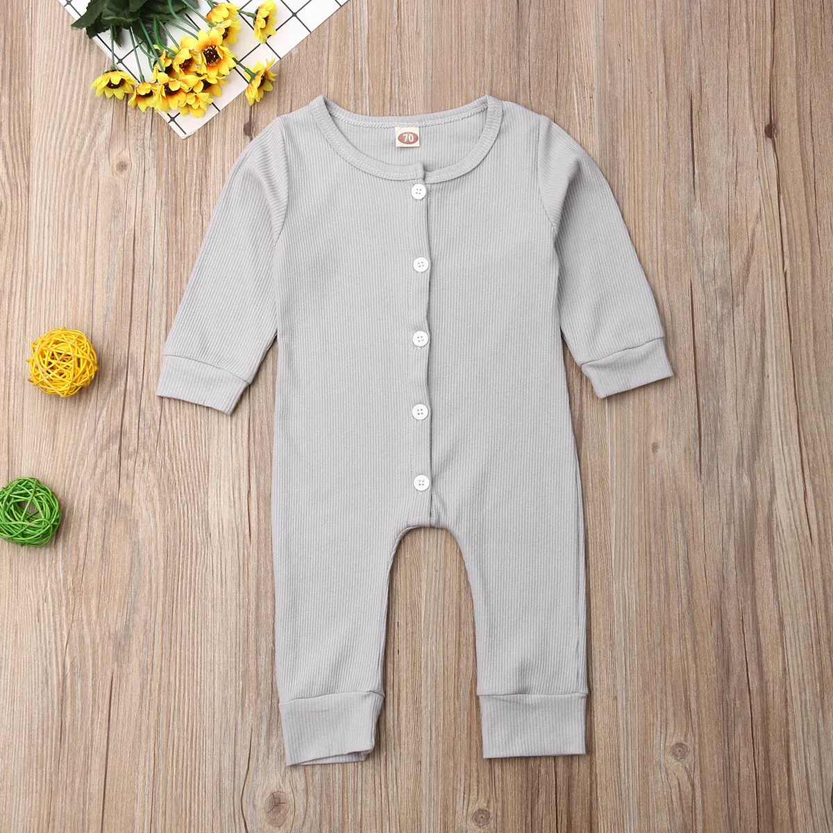 Ma&Baby 0-24M Newborn Infant Baby Boy Girl Jumpsuit Soft Knitted Long Sleeve Button Romper Autumn Spring Baby Clothing